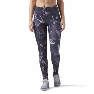 Legginsy Damskie Reebok Workout Ready Kolorowe PL 53QXLPI